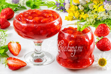 Конфитюр из клубники с крахмалом для торта